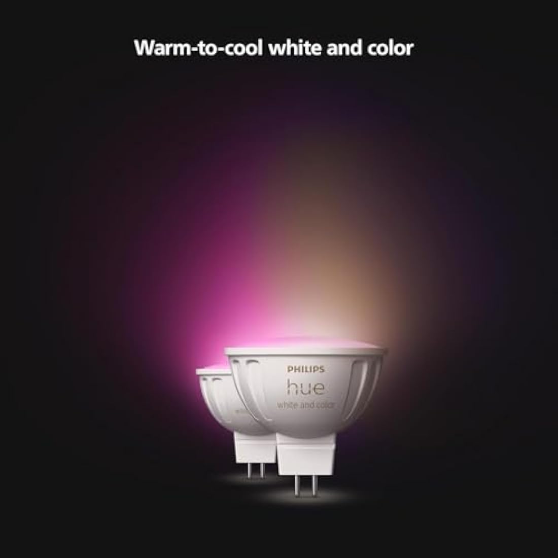 Philips Hue MR16 Smart LED Spot – White and Color Ambiance (2-Pack)