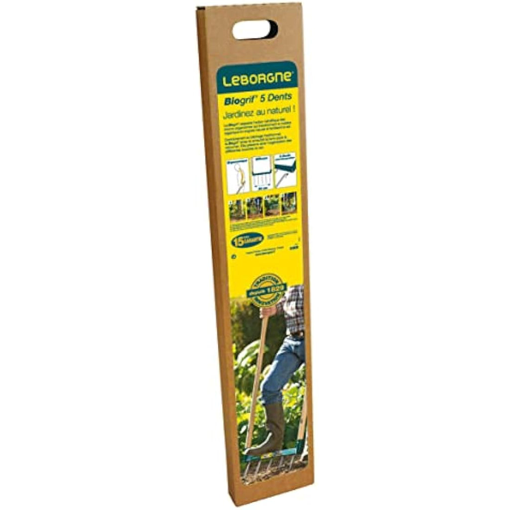 Leborgne Biogrif Grelinette 5 Dents – Outil de Jardinage et Aérateur de Sol
