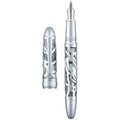 Asvine P80 Piston Fountain Pen | Spider Skeleton Gray Acrylic Fine Nib