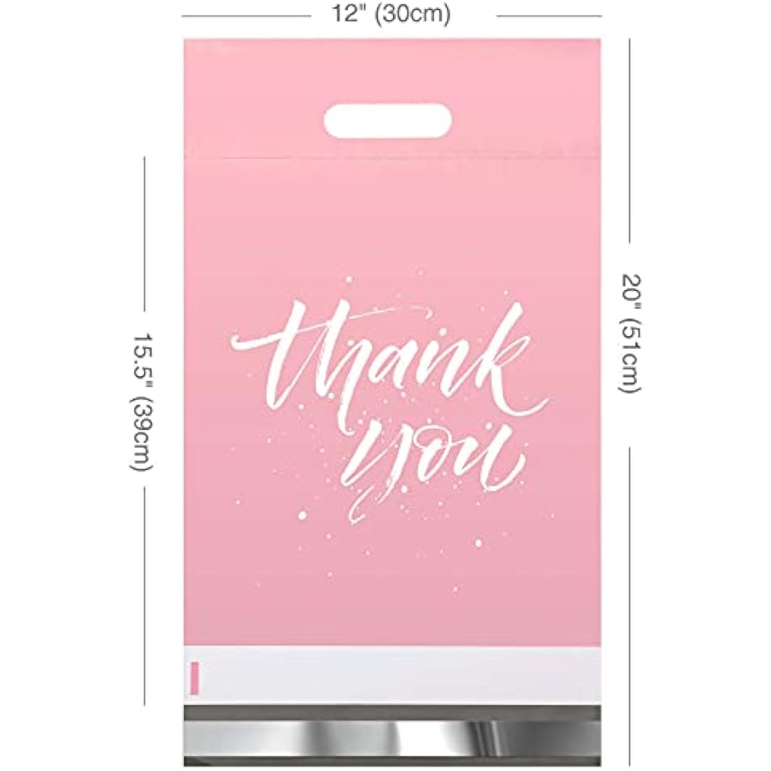 Switory Pink Poly Mailers with Handle | 100Pcs Self-Seal Shipping Bags