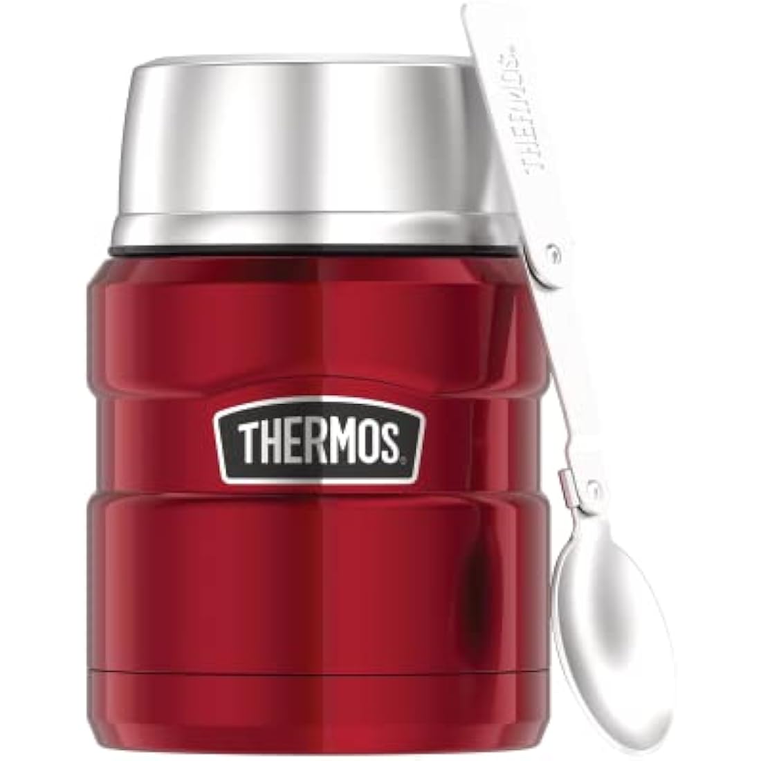 Thermos Stainless King Food Jar – 0.47L Insulated Cranberry Flask