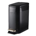 ELPHECO Slim Bathroom Trash Can | 1.8 Gal Matte Black Stainless Steel