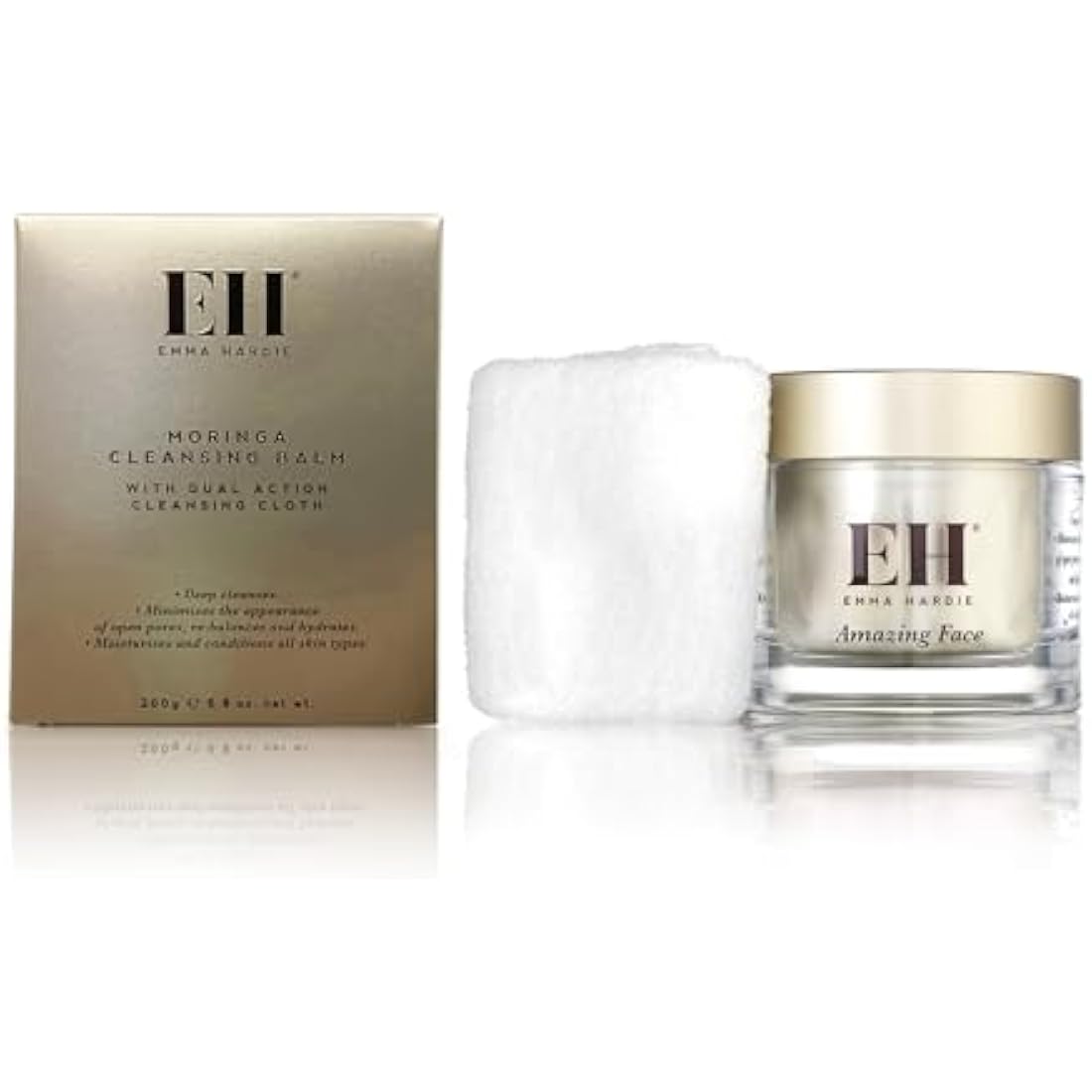 Emma Hardie Moringa Cleansing Balm & Cloth Set - 200ml Makeup Remover