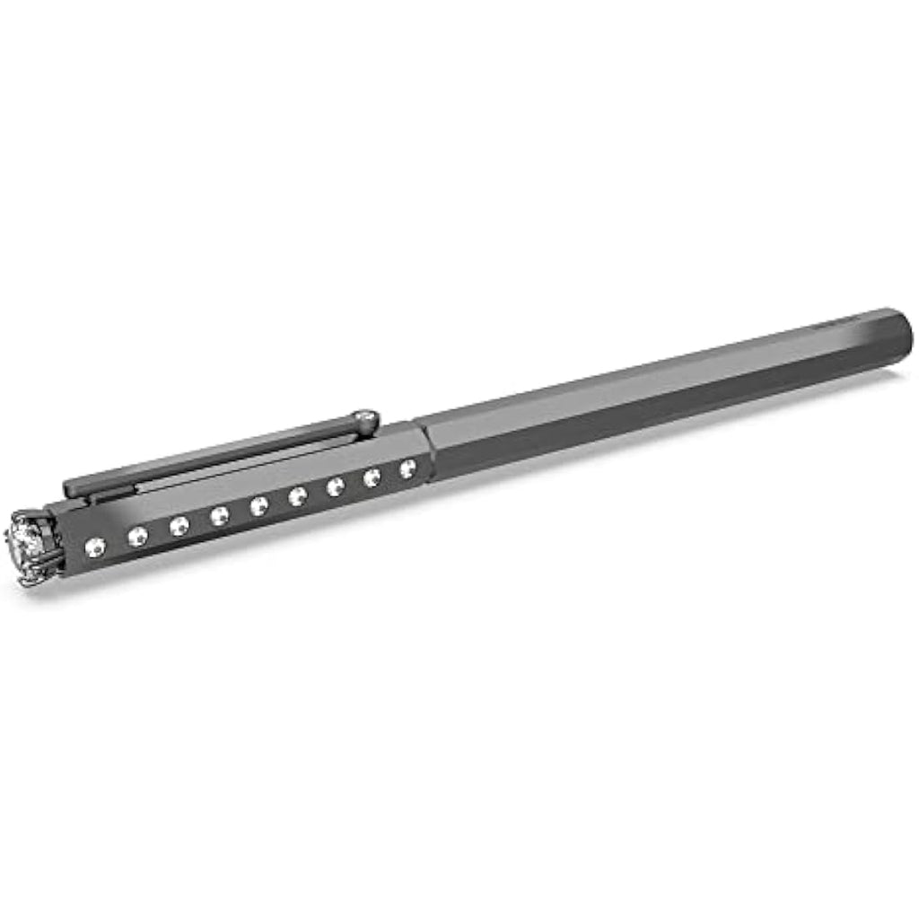 Swarovski Millenia Ballpoint Pen | Black Lacquered with White Crystals
