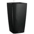 LECHUZA CUBICO Premium 40 Self-Watering Planter - Black High Gloss