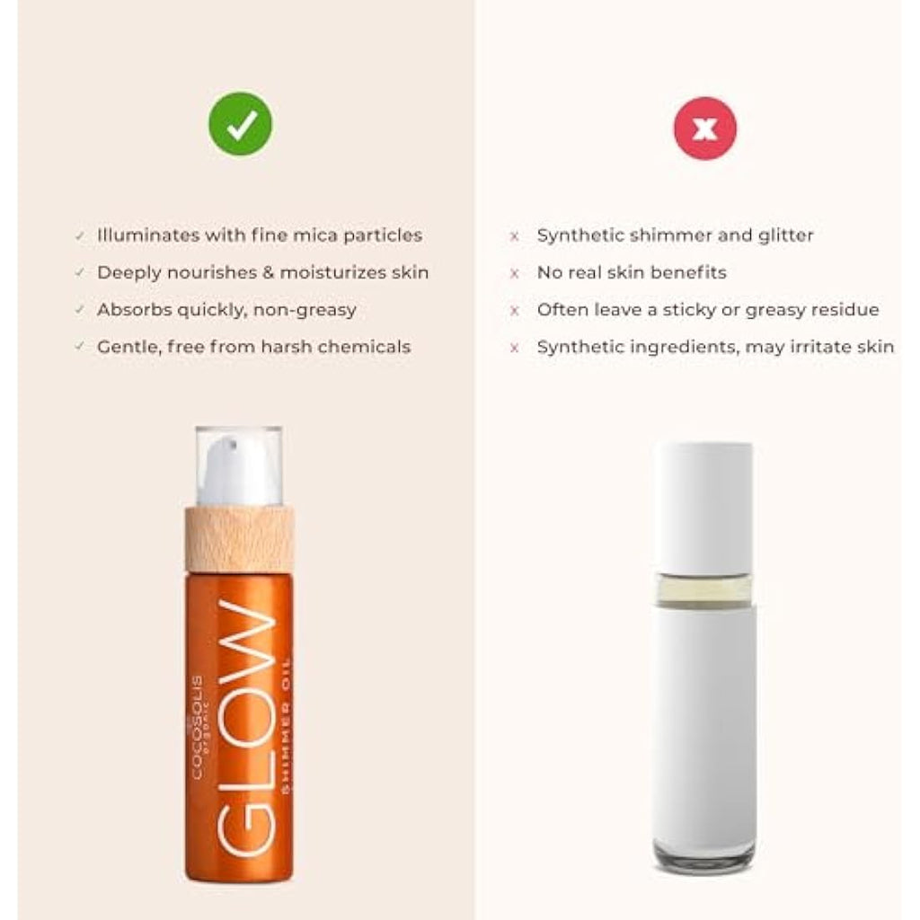 COCOSOLIS Glow Shimmer Oil – Organic Natural Body Highlighter | 110ml