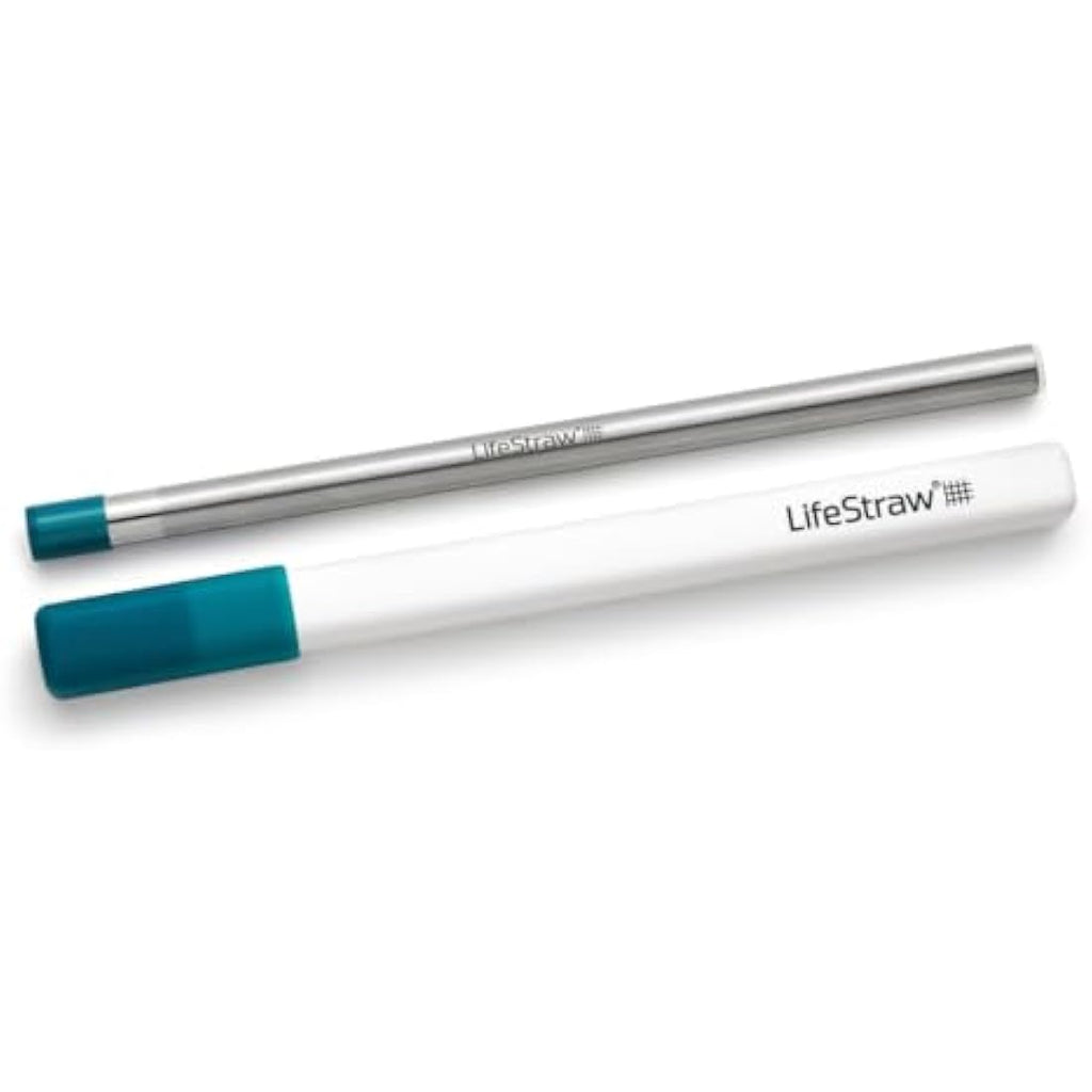 LifeStraw Sip – Stainless Steel Water Filter Straw with Case, Laguna Teal