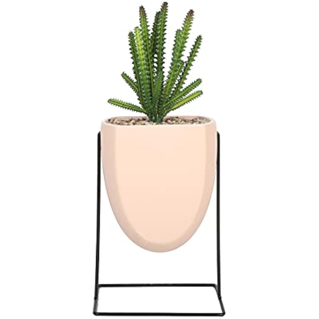 Sleepdown Halo Green Leaf Pink Stand Artificial Faux Plant - Medium