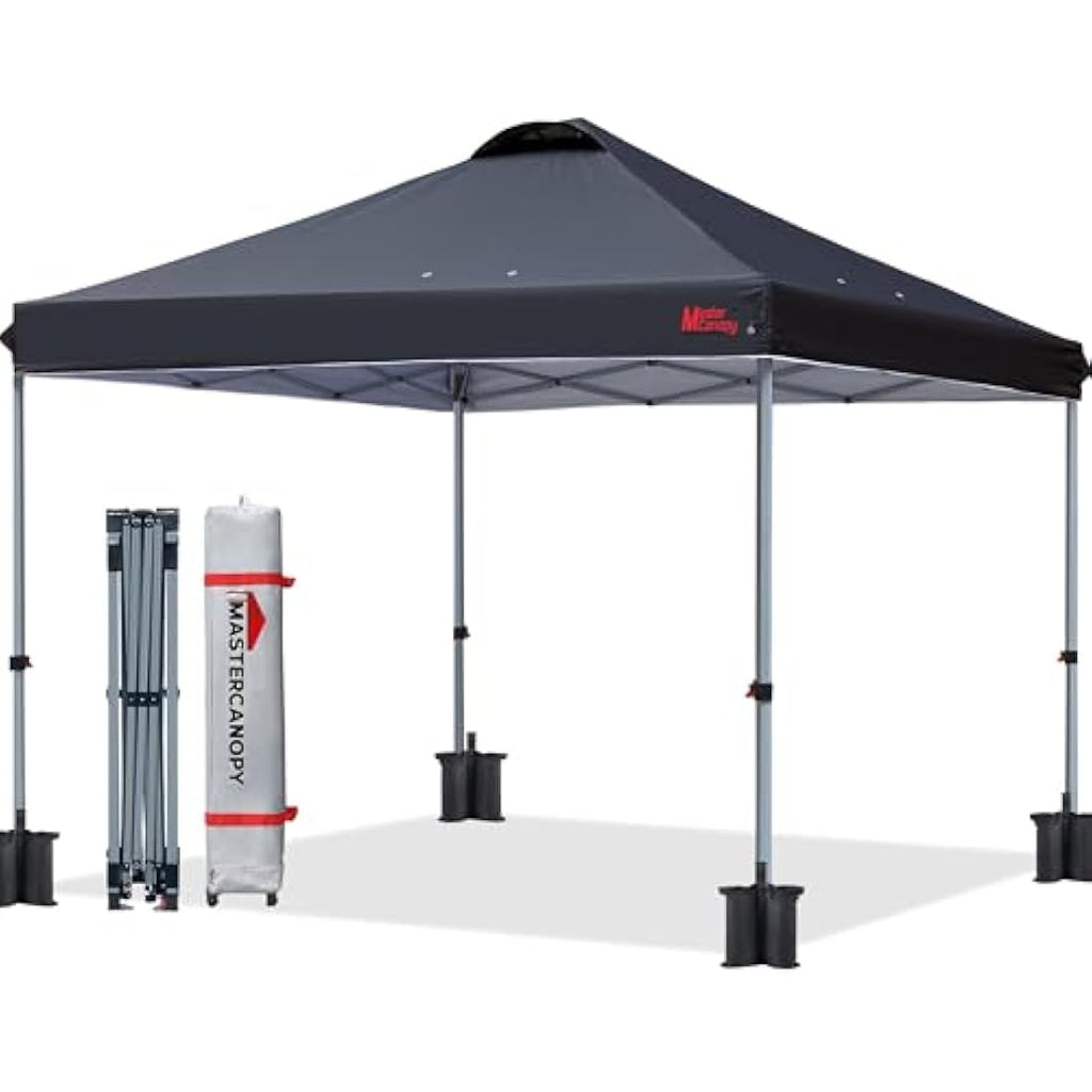 MASTERCANOPY 3x3M Pop-up Gazebo Tent | UV Protected Outdoor Canopy, Black