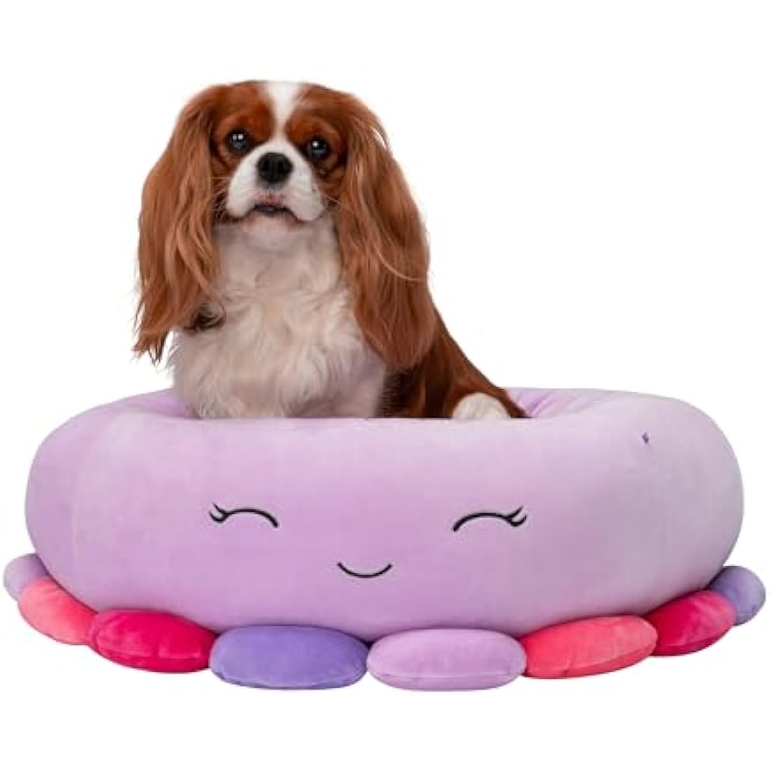 Squishmallows Beula Octopus Pet Bed – 24-Inch Ultrasoft Plush, Purple