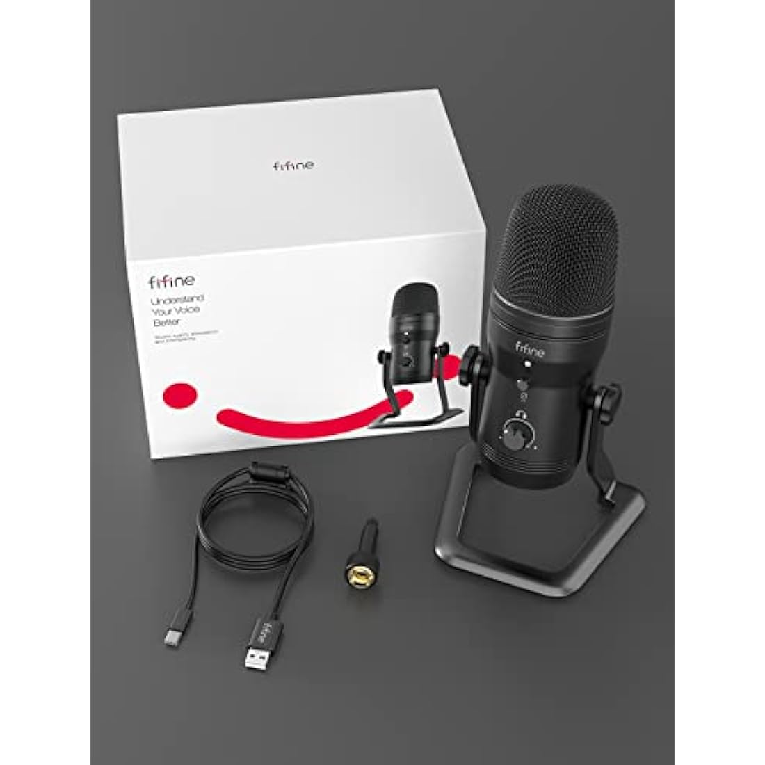 FIFINE K690 USB Microphone | 4 Pickup Patterns for Podcast & Gaming