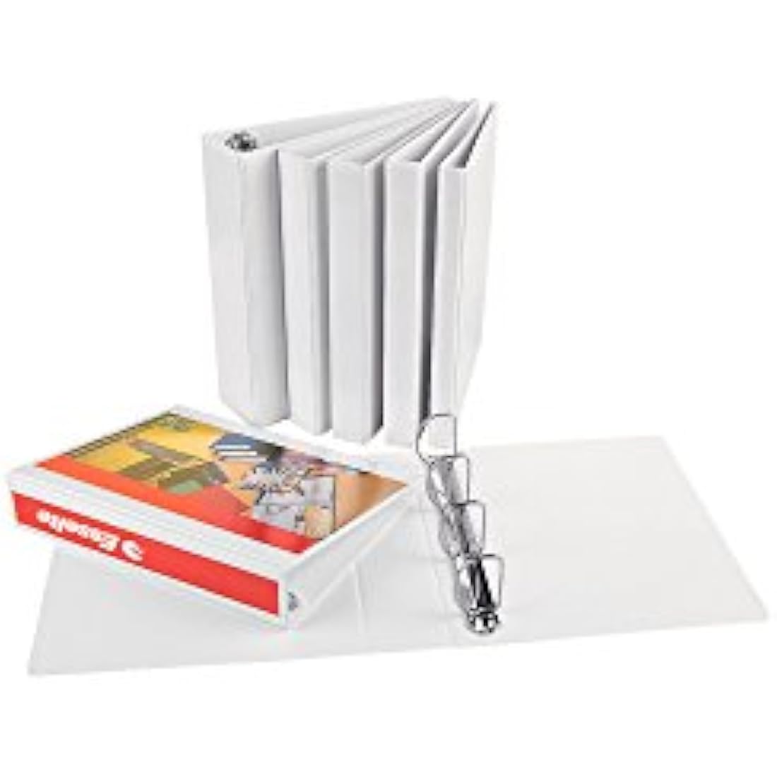 Esselte Essentials A4 Presentation Binder | 4 Round Ring | White