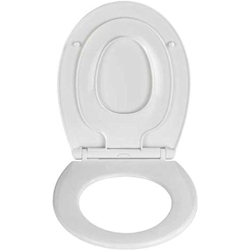 WENKO Syros Family Toilet Seat | Soft-Close White Thermoplastic