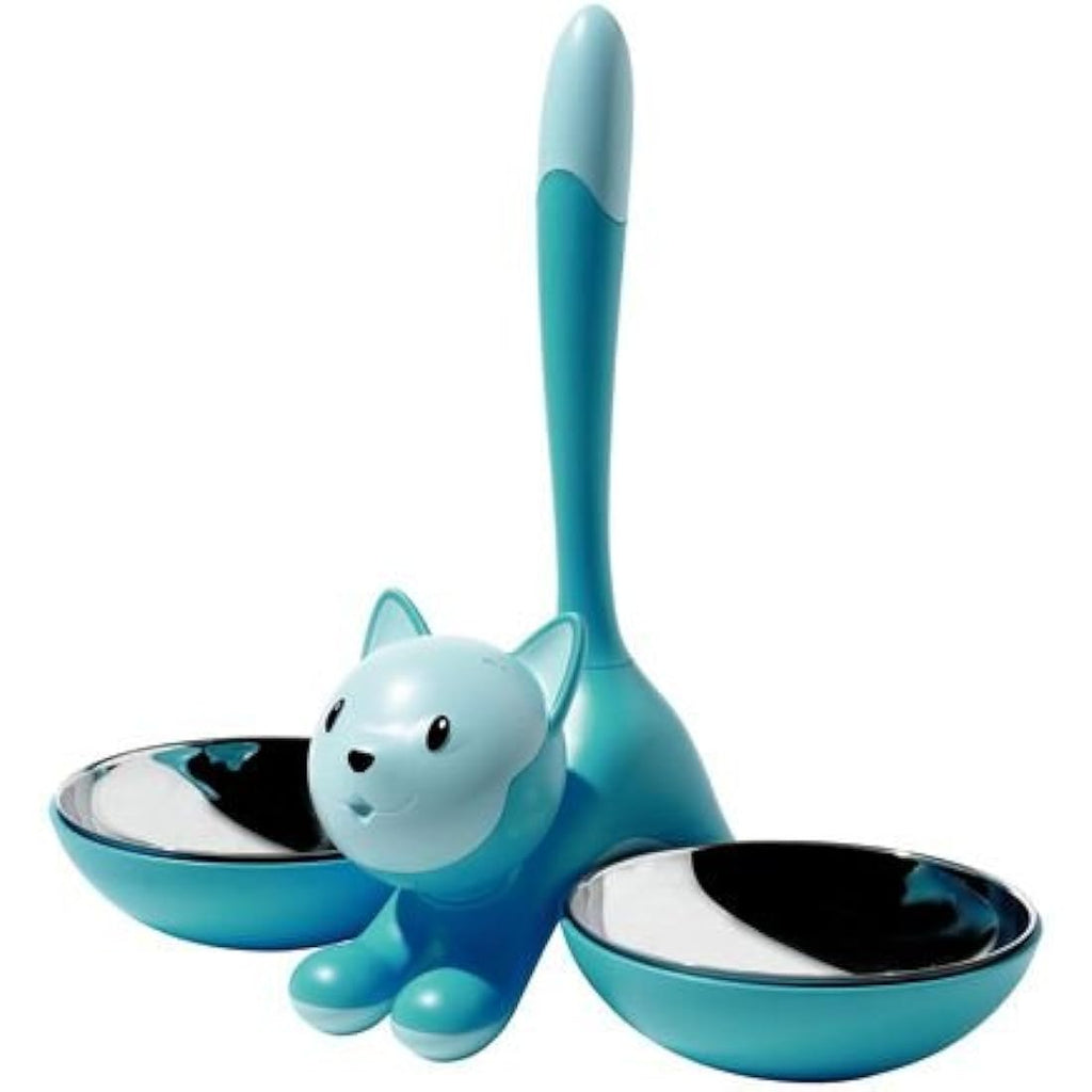 Alessi Tigrito Cat Bowl – Designer Stainless Steel Feeding Station, Black
