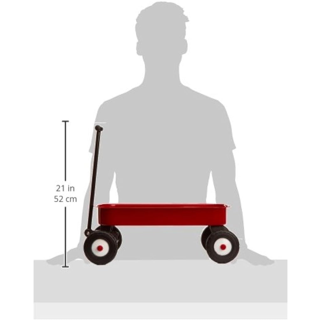 GoKi Red Metal Pull-Along Cart - Kids Outdoor Toy Wagon for Ages 4+
