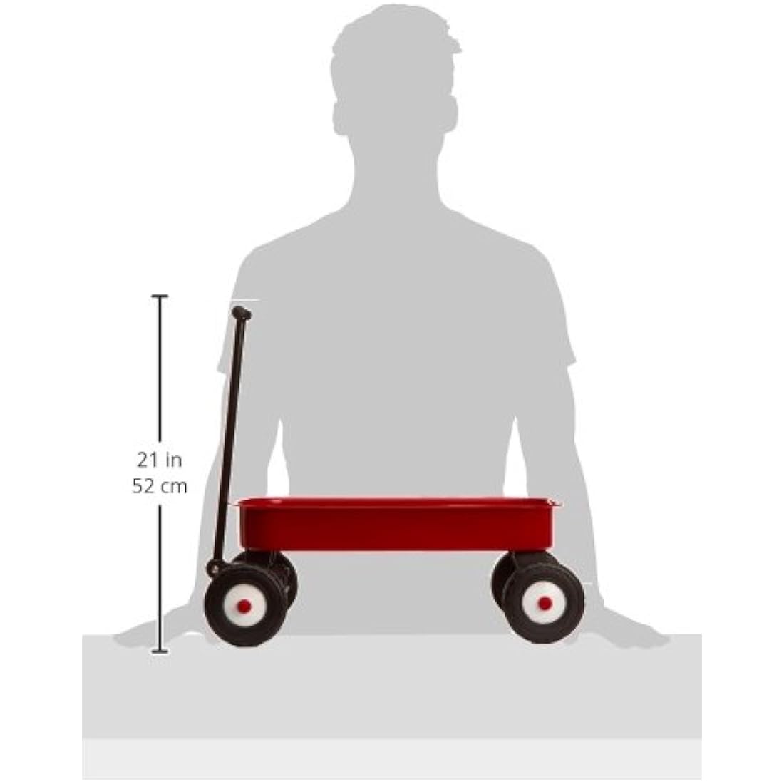 GoKi Red Metal Pull-Along Cart - Kids Outdoor Toy Wagon for Ages 4+
