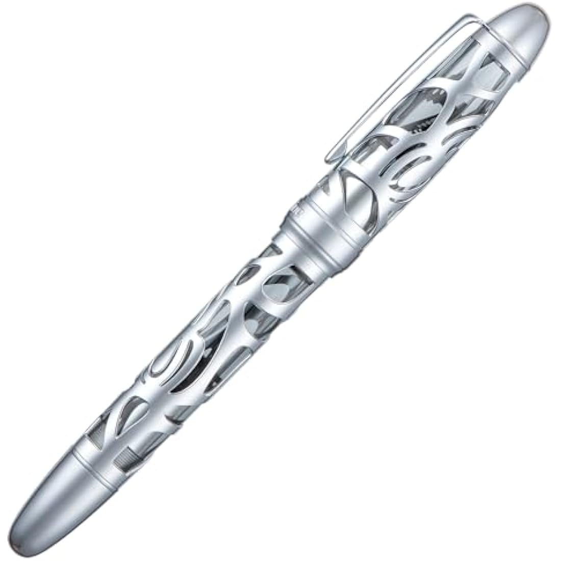 Asvine P80 Piston Fountain Pen | Spider Skeleton Gray Acrylic Fine Nib