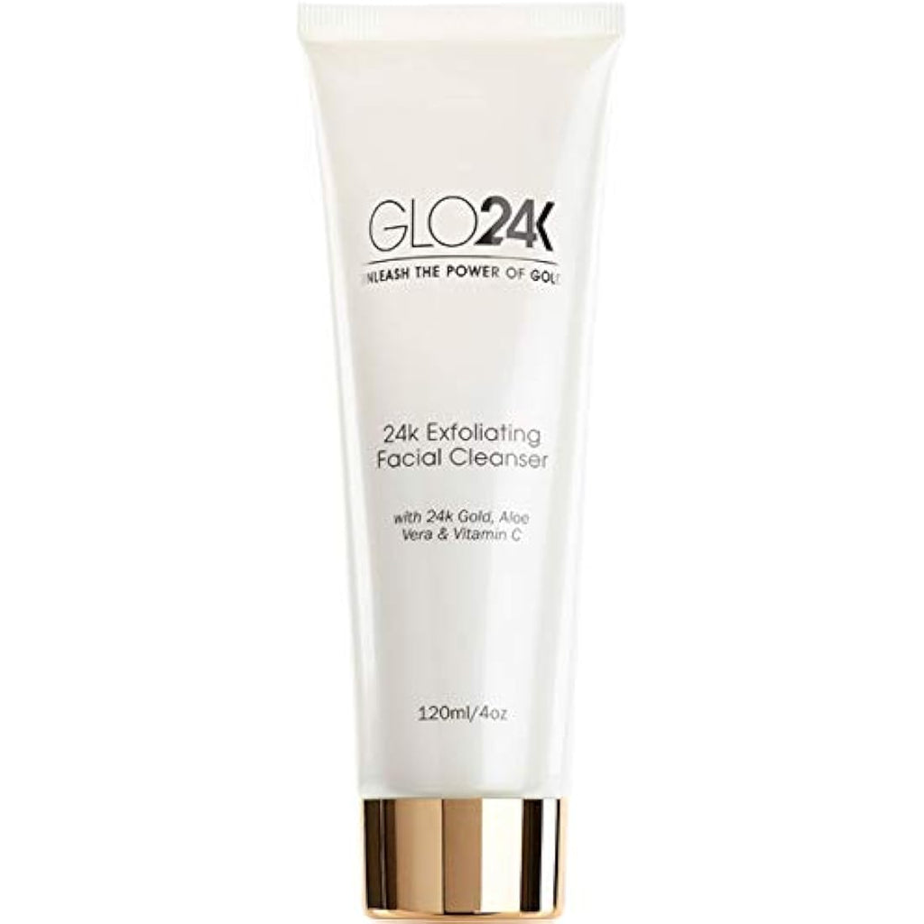 GLO24K Exfoliating Facial Cleanser – 24k Gold & Vitamin C Anti-Aging Scrub