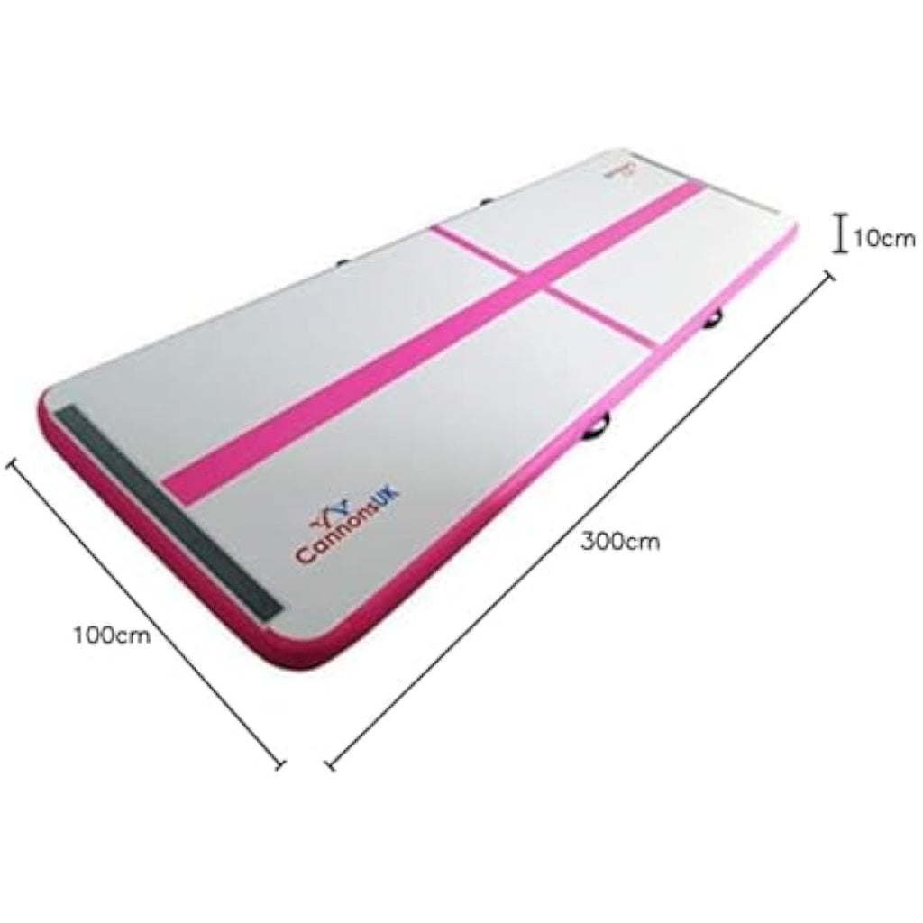 Air Track Pro Inflatable Gymnastics Mat – 3m x 1m x 10cm Pink