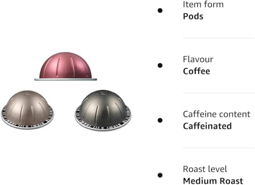 Nespresso Vertuo Gran Lungo Coffee Pods - 30 Capsules (3 Sleeves)