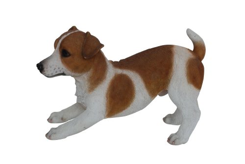 Vivid Arts Real Life Jack Russell Dog Garden Ornament – XL Resin Statue