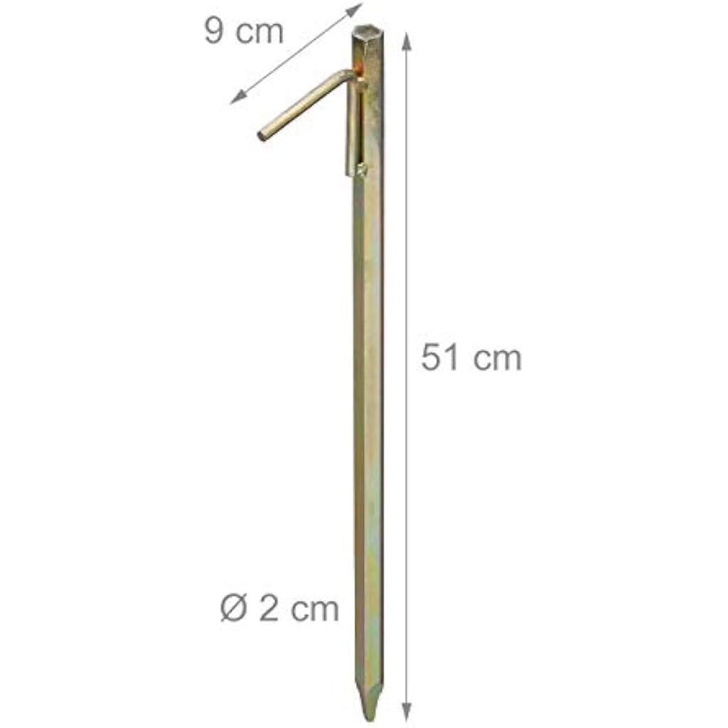 Jolof Store Heavy Duty Tent Stakes – 51cm Galvanized Steel for Rocky Ground