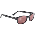 Pacific Coast KD's Biker Sunglasses - Black Frame & Rose Lens