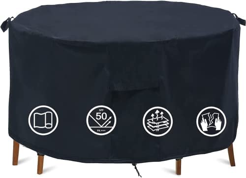 Jolof Store Round Garden Table Cover – Waterproof & Windproof (230x100cm)