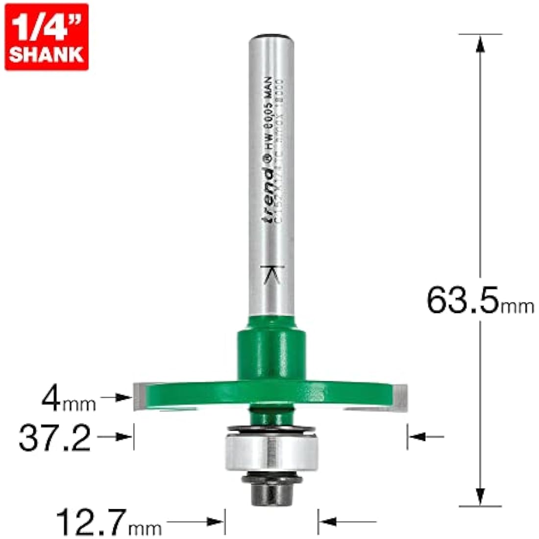 Trend CraftPro Biscuit Jointer Router Bit - 1/4 Inch Shank Carbide Cutter
