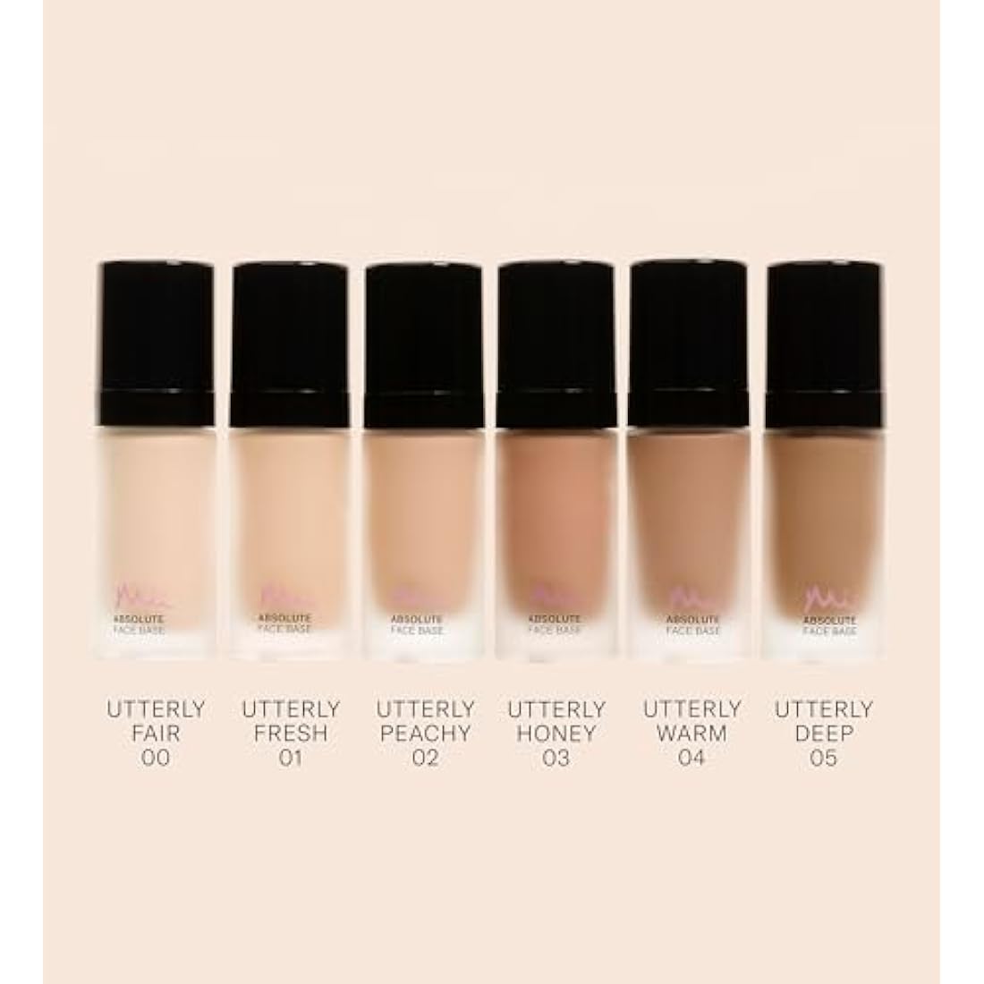 Mii Cosmetics Absolute Face Base - Full Coverage Foundation - Peachy 02