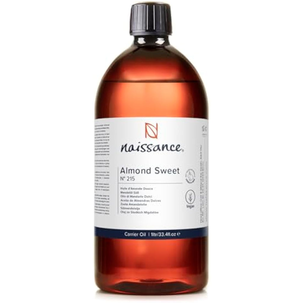 Naissance Sweet Almond Oil | 1L Natural Carrier Oil for Skin & Hair