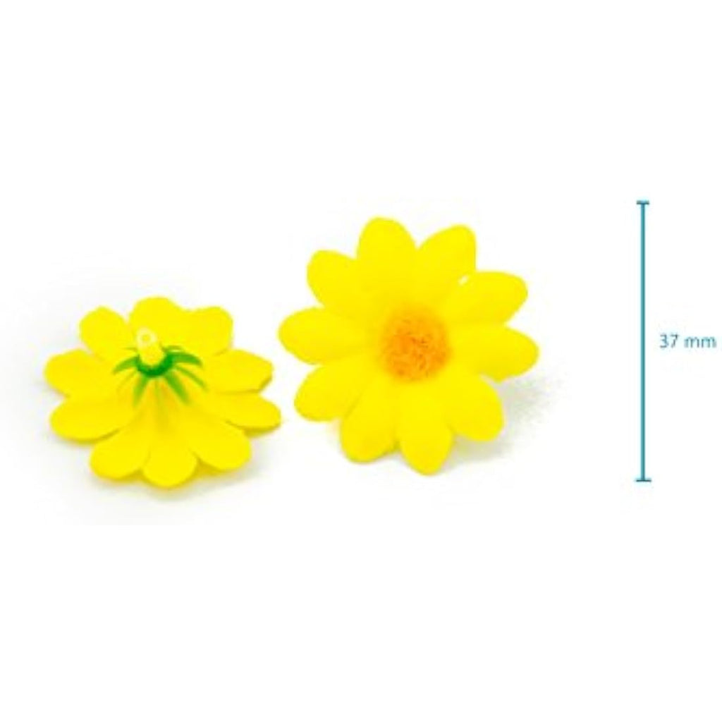 Jolof Store Artificial Gerbera Daisy Flower Heads for DIY Wedding, Yellow