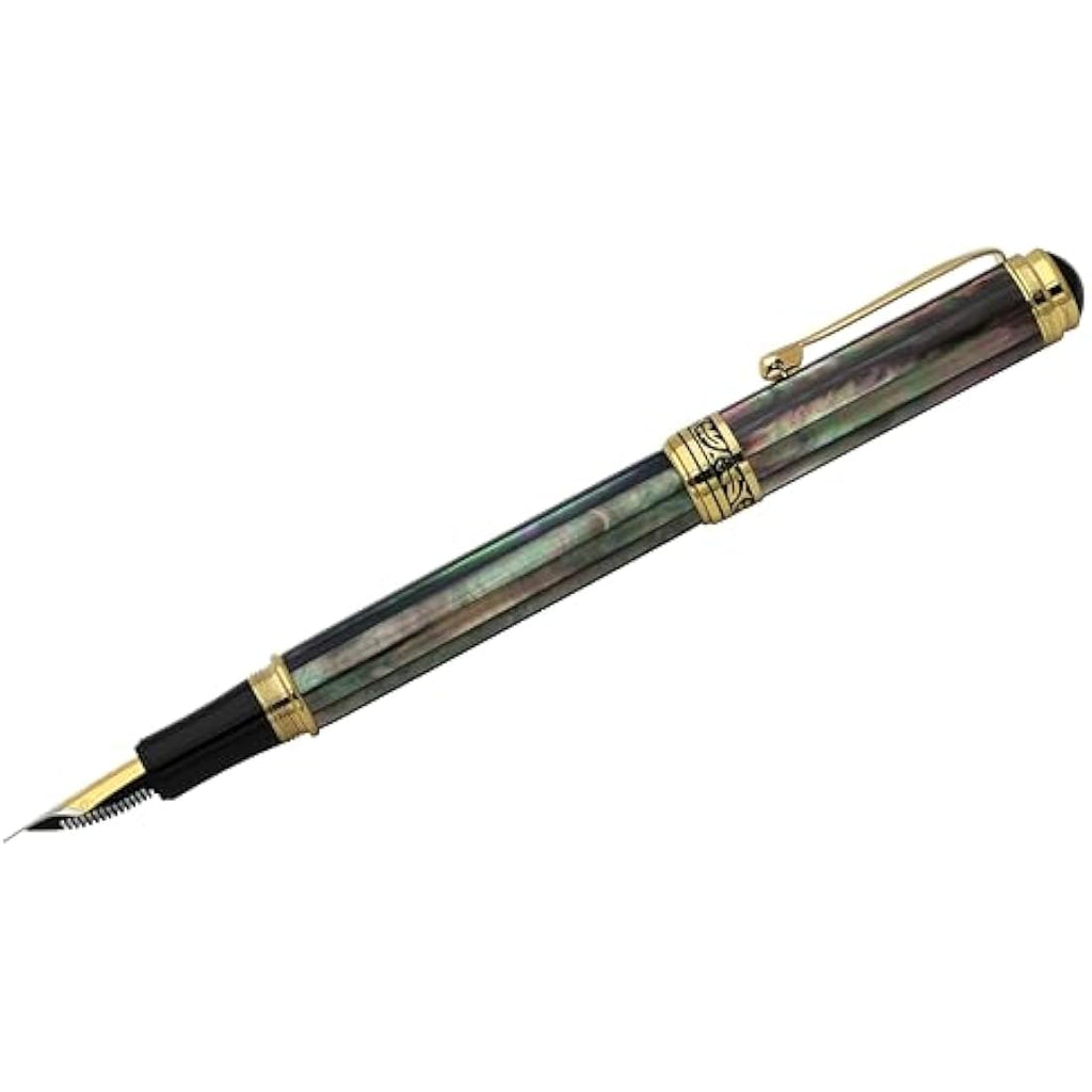 Xezo Maestro Fountain Pen | Tahitian Black Mother of Pearl | Fine Nib