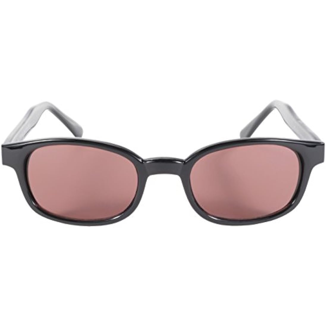 Pacific Coast KD's Biker Sunglasses - Black Frame & Rose Lens