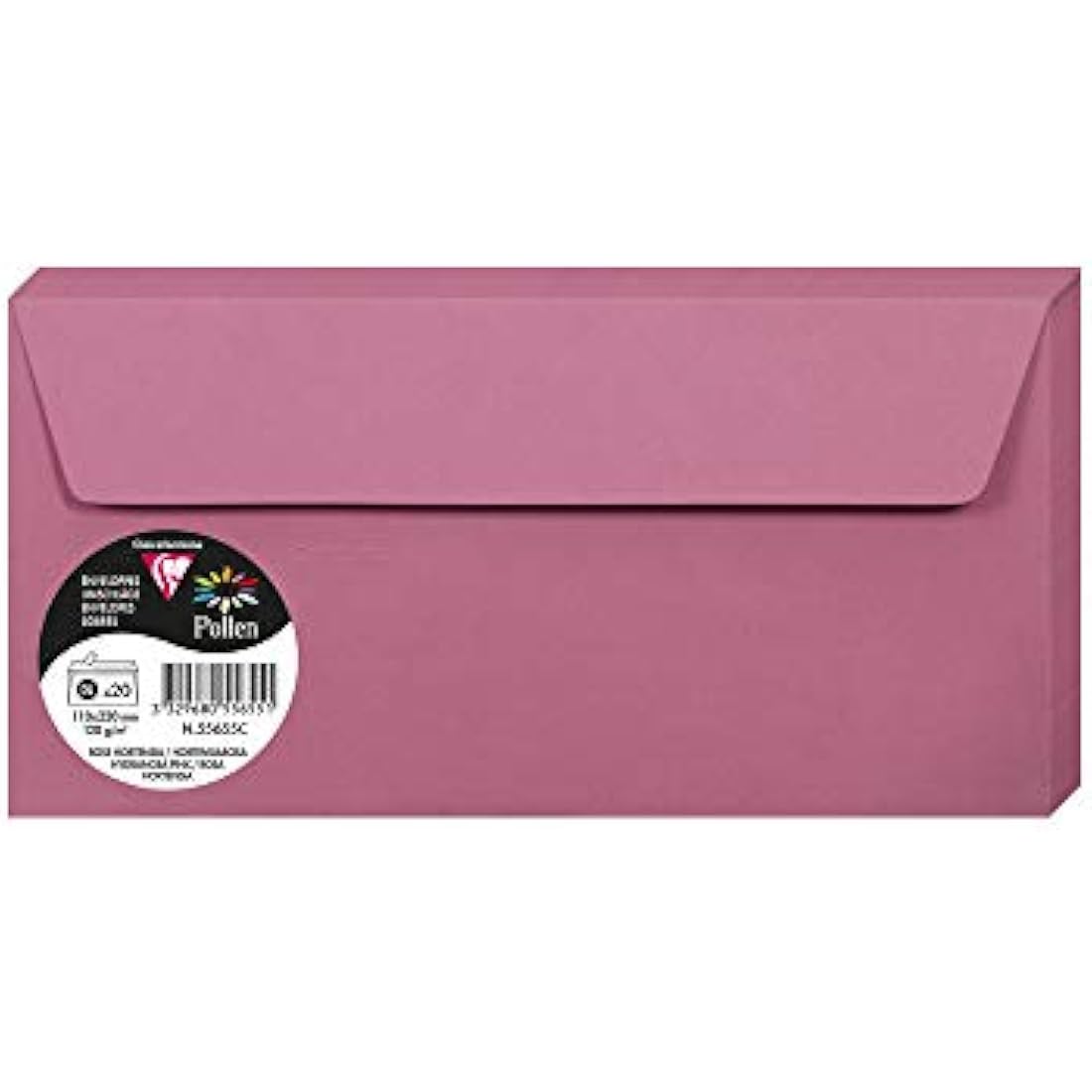 Clairefontaine Pollen DL Adhesive Envelopes - Hydrangea Pink (20 Pack)