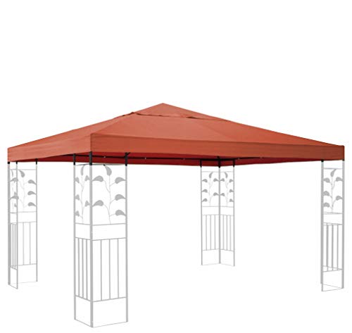 Quick-Star Gazebo Replacement Roof 3x3m – Terracotta PVC Coated Cover