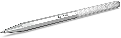 Swarovski Crystalline Ballpoint Pen – Octagon Silver Tone Chrome Plated