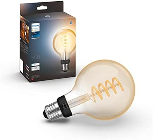 Philips Hue White Ambiance Filament E27 Smart LED Globe – 550 Lumens