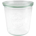 Weck 742 Mold Jars - Set of 6 German Glass Canning Jars, 580ml
