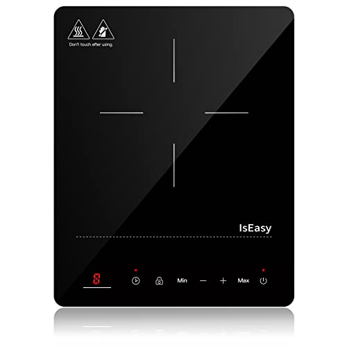 IsEasy 2100W Portable Induction Cooker | Slim Black Crystal Hob