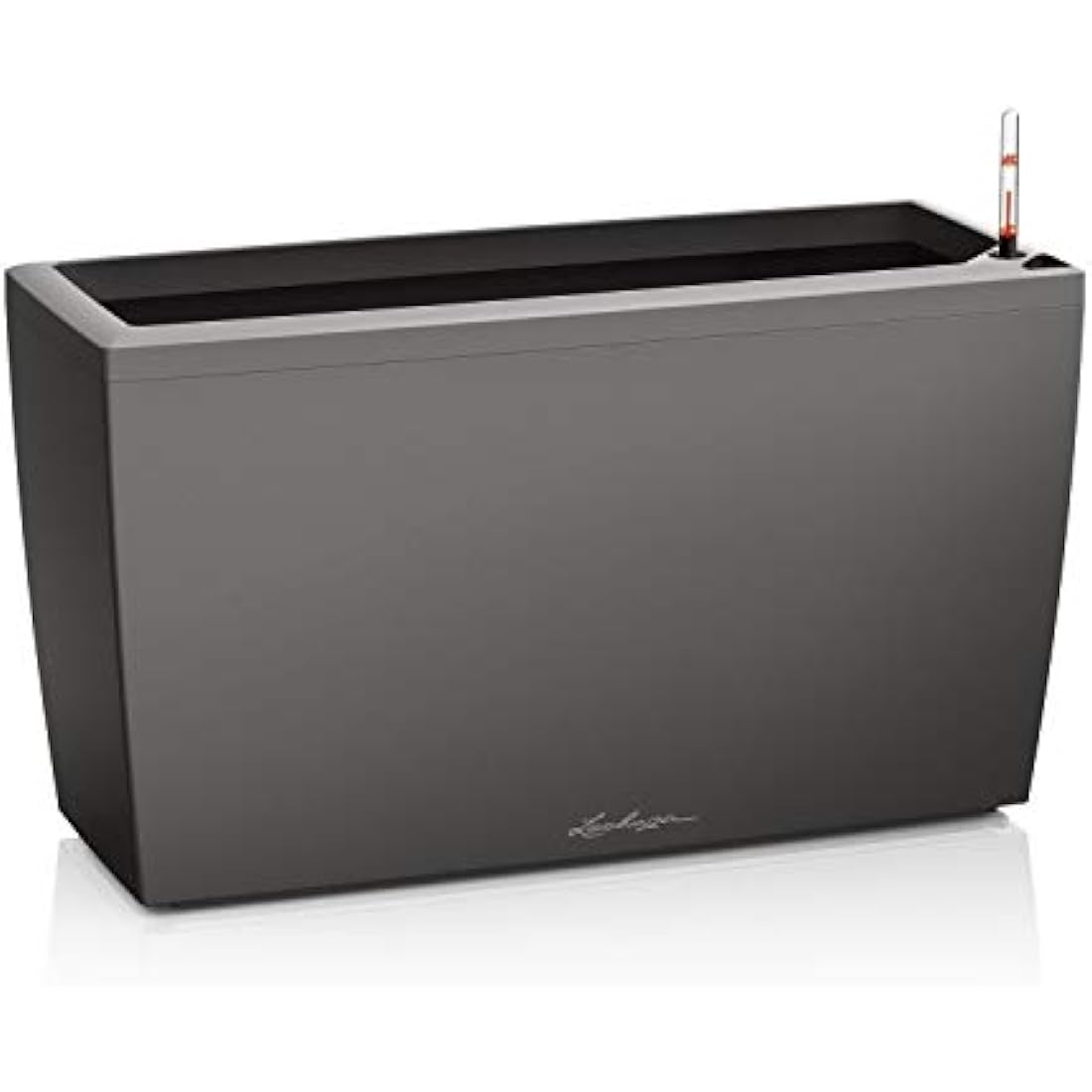 Lechuza Cararo Premium Self-Watering Planter - Anthracite Metallic