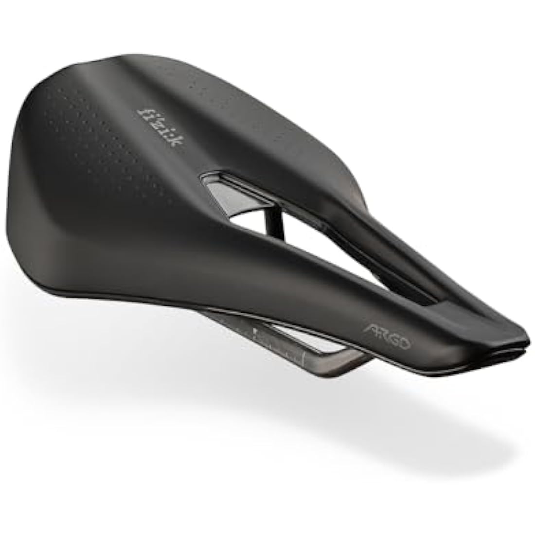 Fizik Tempo Argo R1 Road Bike Saddle | Carbon Rails | 160mm - Black