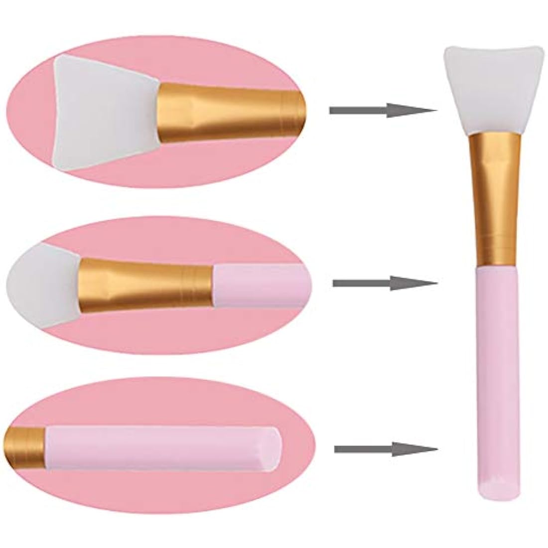 Jolof Store 3-Pack Silicone Face Mask Brushes | Soft Skincare Applicators