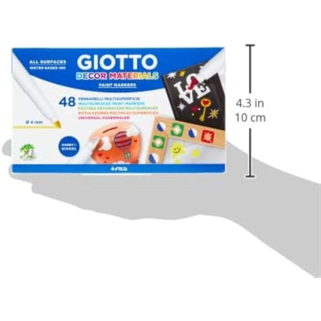 Giotto Decor Multi-Surface Paint Markers – 48 Assorted Medium Tip Pens