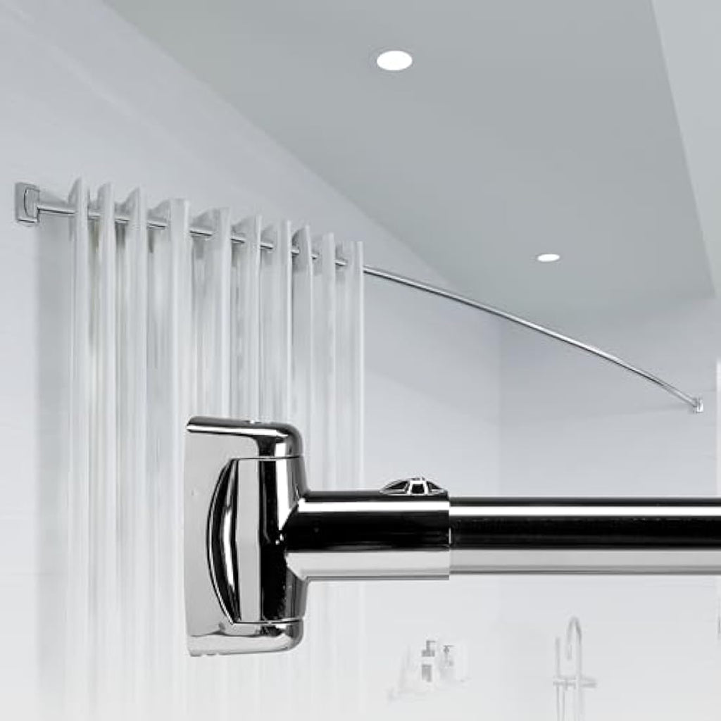 Croydex Curved Telescopic Shower Rod | Stainless Steel, 1080-1850mm