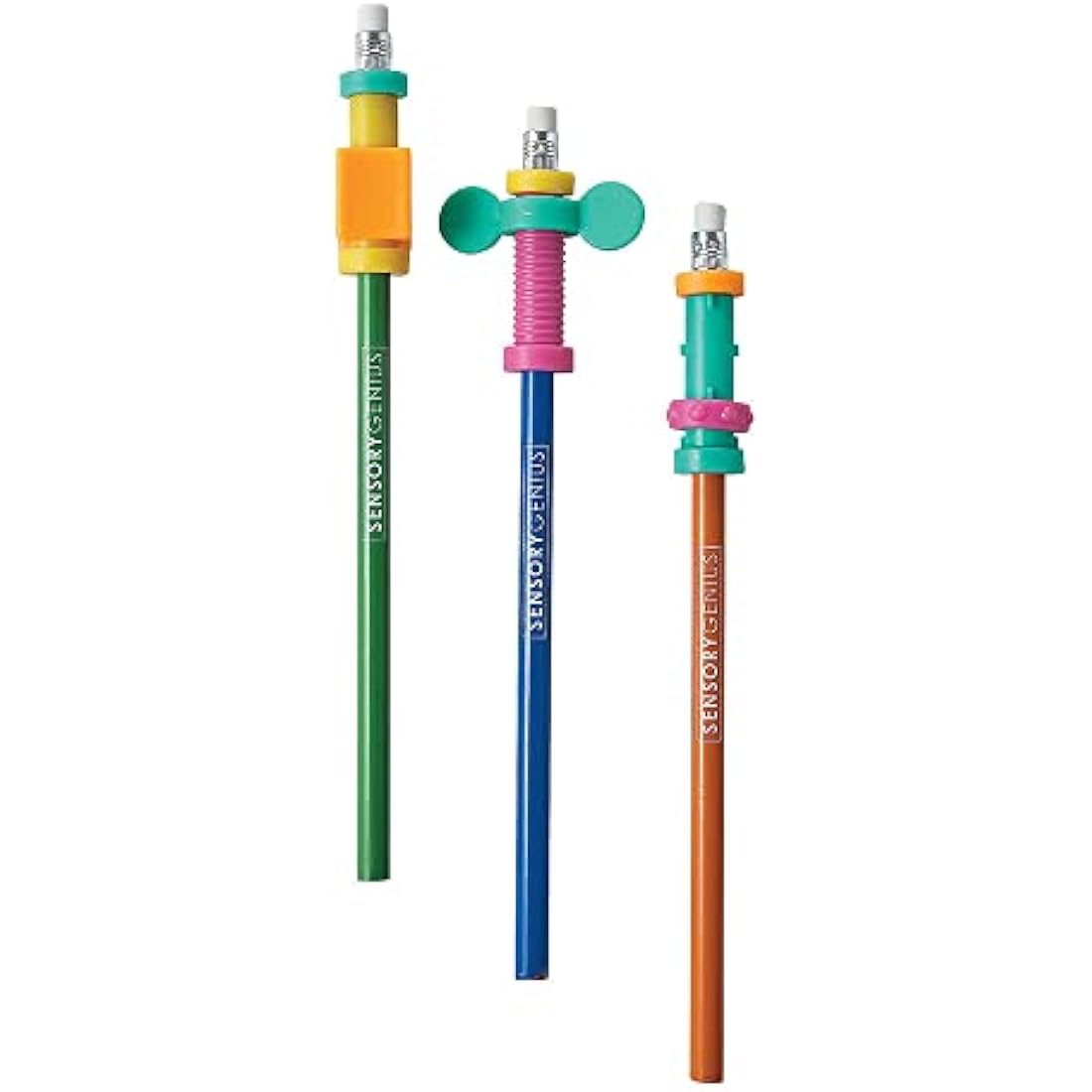 Mindware Sensory Genius Pencil Pushers - Fidget Toy Pencil Toppers