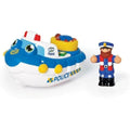 WOW Toys Police Boat Perry – Non-Toxic Bath Toy with Policeman Figure