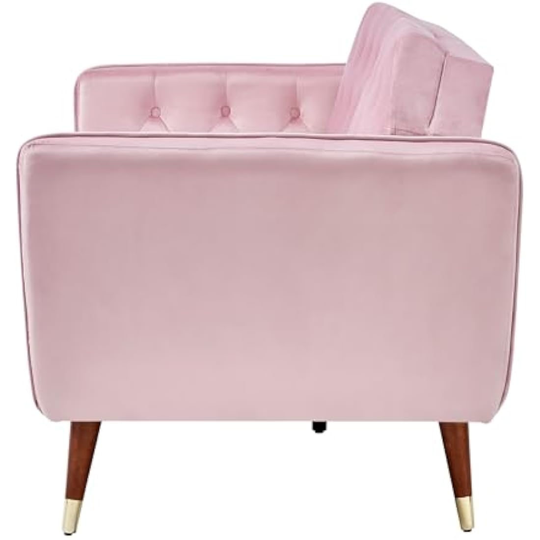Bravich Victoria 3 Seater Velvet Sofa Bed with Gold Legs – Rose