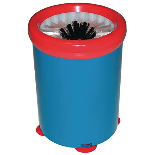 Jantex Manual In-Sink Glasswasher | Nylon Brush Glass Cleaner, Blue/Red