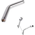 Maxforyou 20cm Curved Shower Extension Arm | G1/2 Stainless Steel